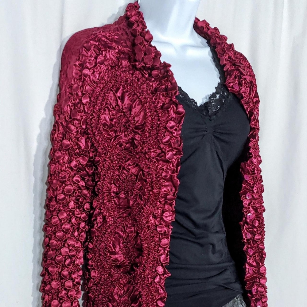 Y2k vintage “popcorn” cardigan top